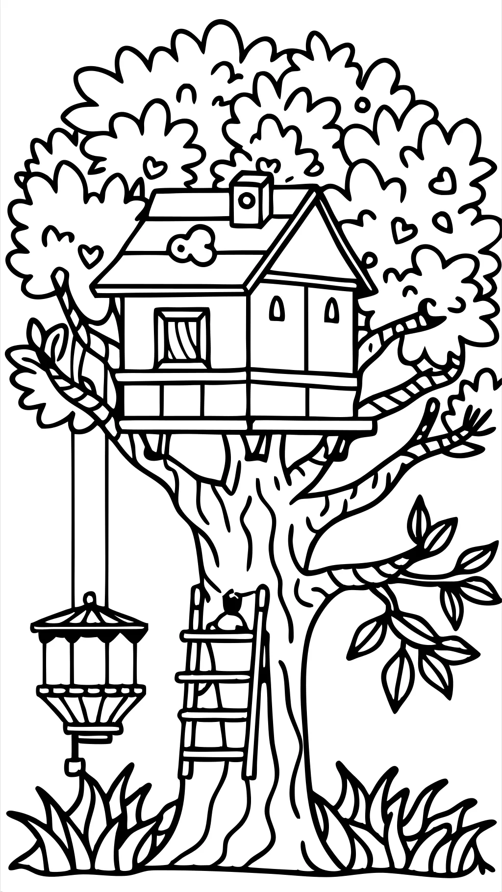 coloring pages tree house